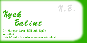 nyek balint business card